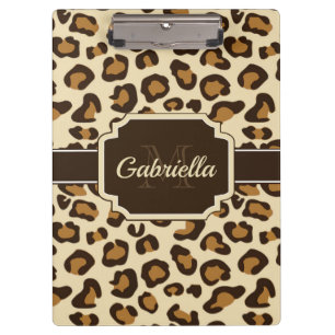 Cute Leopard Print Clipboard