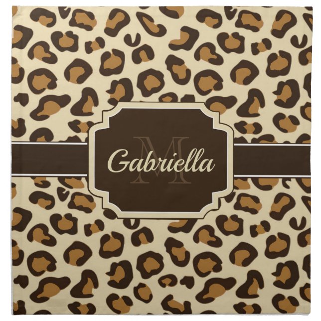 Cute Leopard Print Cloth Napkin (Front)