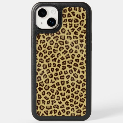 Cute Leopard Print Faux Fur OtterBox iPhone 14 Plus Case