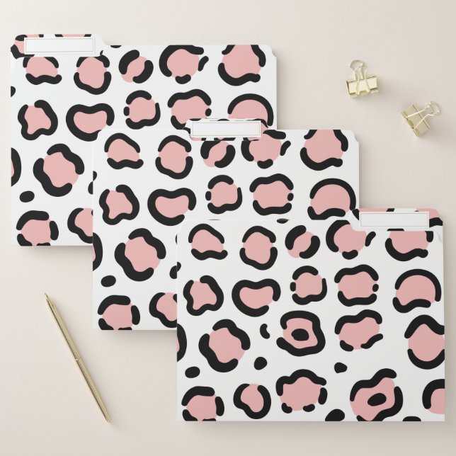 Cute Leopard Print File Folder (Set)