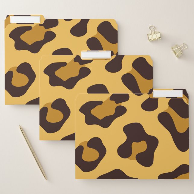 Cute Leopard Print File Folder (Set)