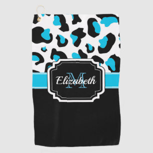Cute Leopard Print Golf Towel