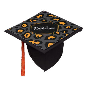 Cute Leopard Print Graduation Cap Topper