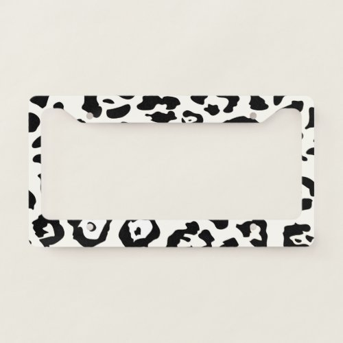 Cute Leopard Print License Plate Frame