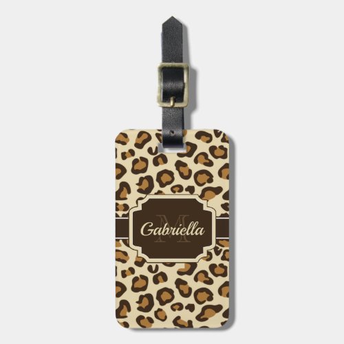 Cute Leopard Print Luggage Tag