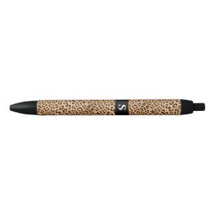 Cute Leopard Print Monogram Pen