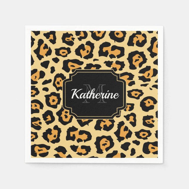 Cute Leopard Print Napkins (Front)