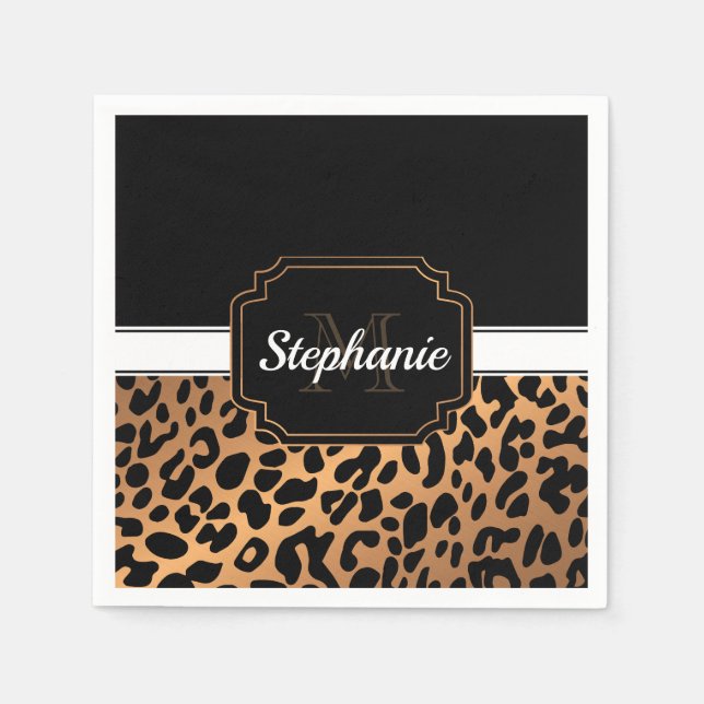 Cute Leopard Print Napkins (Front)