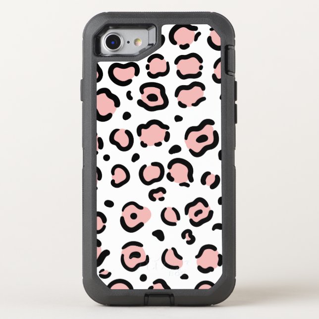 Cute Leopard Print Otterbox iPhone Case (Back)
