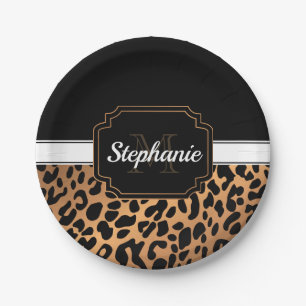 Cute Leopard Print Paper Plates