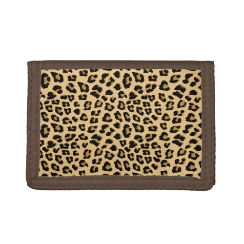 Cute Leopard Print Pattern Trifold Wallet