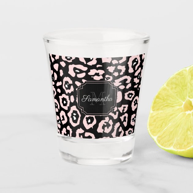 leopard print shot glass