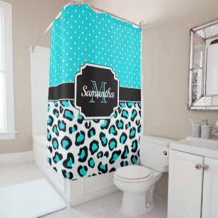 Cute Leopard Print Shower Curtain