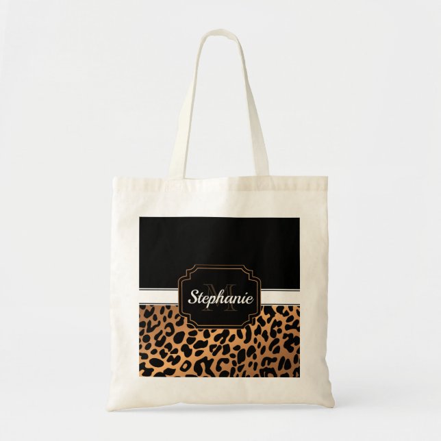 Cute Leopard Print Tote Bag (Front)
