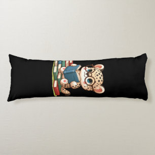 Cute Leopard Reading Body Pillow