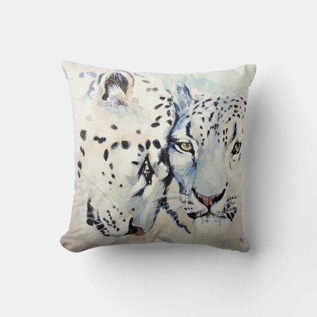 Cute Leopards Throw Pillow (Front)