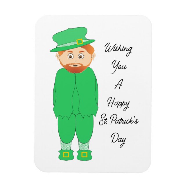 Cute Leprechaun Flexible Magnet (Vertical)