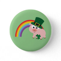 Cute Leprechaun Pig Button