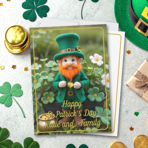 Cute Leprechaun Pot O' Gold St Patrick's Day Card