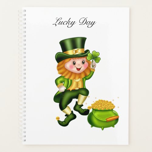 Cute leprechaun  pot of gold planner