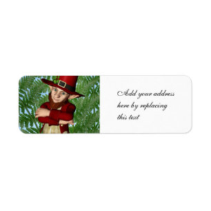 Cute Leprechaun Shamrock Irish Folklore Art Label