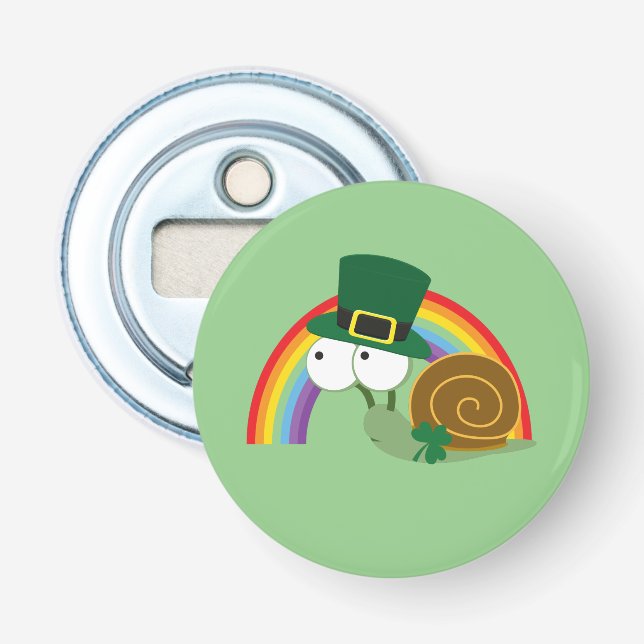 Cute Leprechaun Snail Bottle Opener (Front)