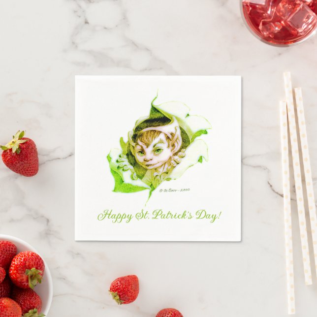 Cute Leprechaun St. Patrick's Day  Napkins (Insitu)