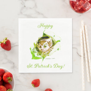 Cute Leprechaun St. Patrick's Day  Napkins