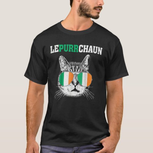 Cute Lepurrchaun Leprechaun Cat Lover Saint Patric T_Shirt