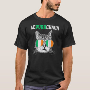 Cute Lepurrchaun Leprechaun Cat Lover Saint Patric T-Shirt