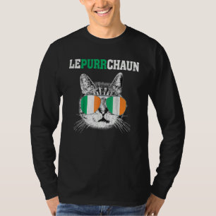 Cute Lepurrchaun Leprechaun Cat Lover Saint Patric T-Shirt