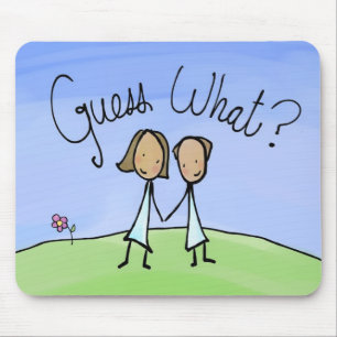 Cute Lesbian Couple Guess What Mouse Pad