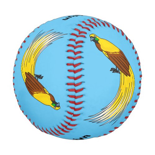 Cute lesser bird of paradise illustration baseball