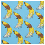 Cute lesser bird of paradise illustration fabric