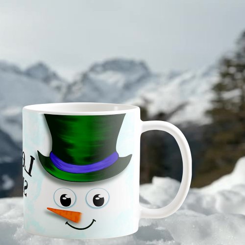 Cute Let it Snow Christmas Snowman  Coffee Mug