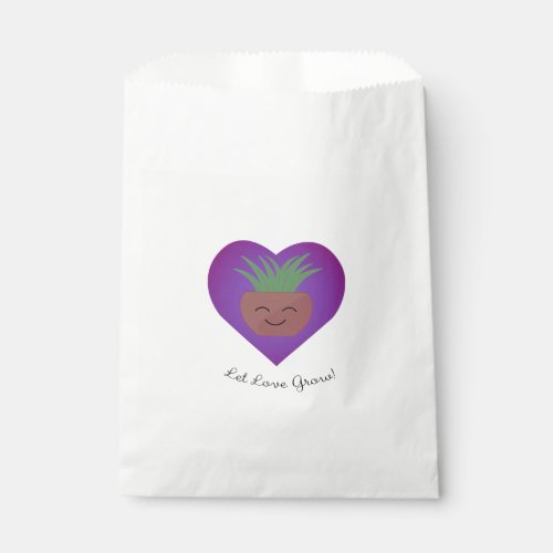 Cute Let Love Grow Aloe Favor Bag