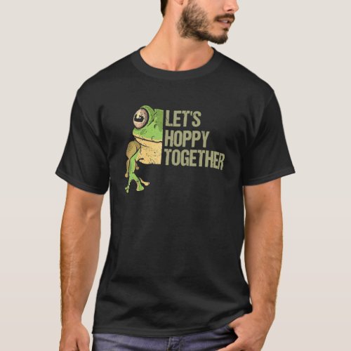 Cute Lets Hoppy Together Frog  And Frog T_Shirt