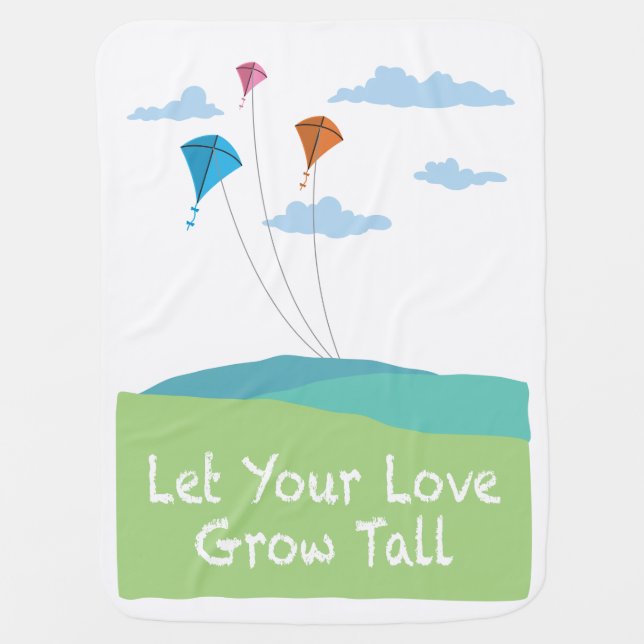 Cute Let Your Love Grow Tall Baby Blanket (Front)