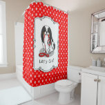 Cute Let&#39;s Go! Japanese Chin Dog (tri-color 1) Shower Curtain