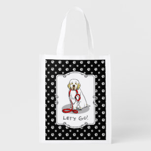 Cute Let's Go! Walk Clumber Spaniel Dog (lemon 1) Grocery Bag