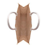 Cute Letter A Monogram Canvas Grocery Tote Bag (Open)