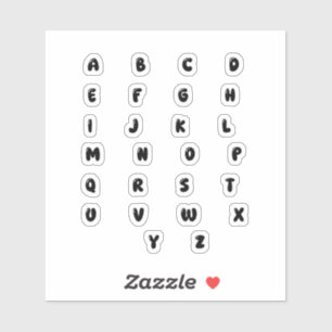 Cute Letter Alphabet Sticker letter sticker