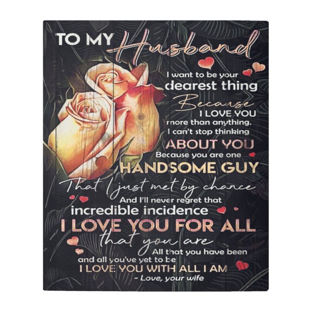 Cute Letter For Husband | Family Decoration | (Front)