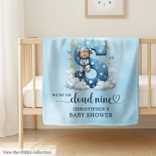 Cute Letter S Personalized Baby Blanket Cloud Nine