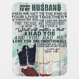 Cute Letter To Husband Cool Design Gift Baby Blanket