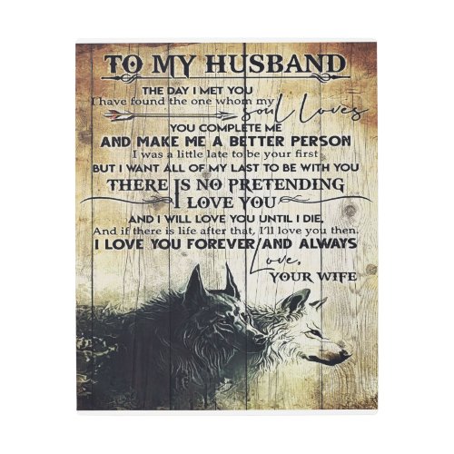 Cute Letter To Husband  Cool Design Gift  Metal Print