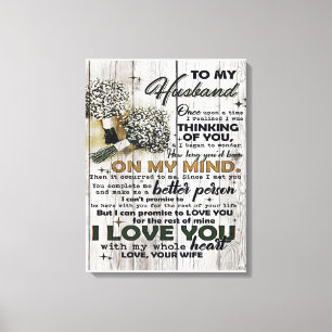 Cute Letter To Husband Lovely Gift Father Day Canvas Print