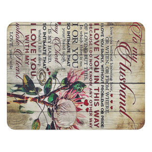 Cute Letter To Husband   Lovely Gift   Father Day Door Sign