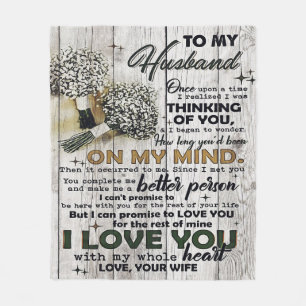 Cute Letter To Husband Lovely Gift Father Day Fleece Blanket