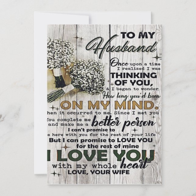 Cute Letter To Husband | Lovely Gift | Father Day Holiday Card (Front)